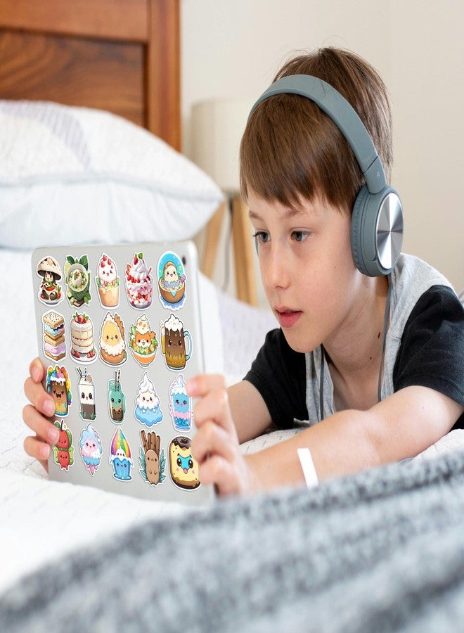 EXO DECOR ملصقات طعام وشراب وحلويات - 120 ملصقًا لأجهزة الكمبيوتر المحمولة، والقيثارات، والهواتف، والأجهزة اللوحية، وألواح التزلج، والدراجات الهوائية، والدراجات النارية، والخوذات - مقاومة للماء_1224 ب - Image 3